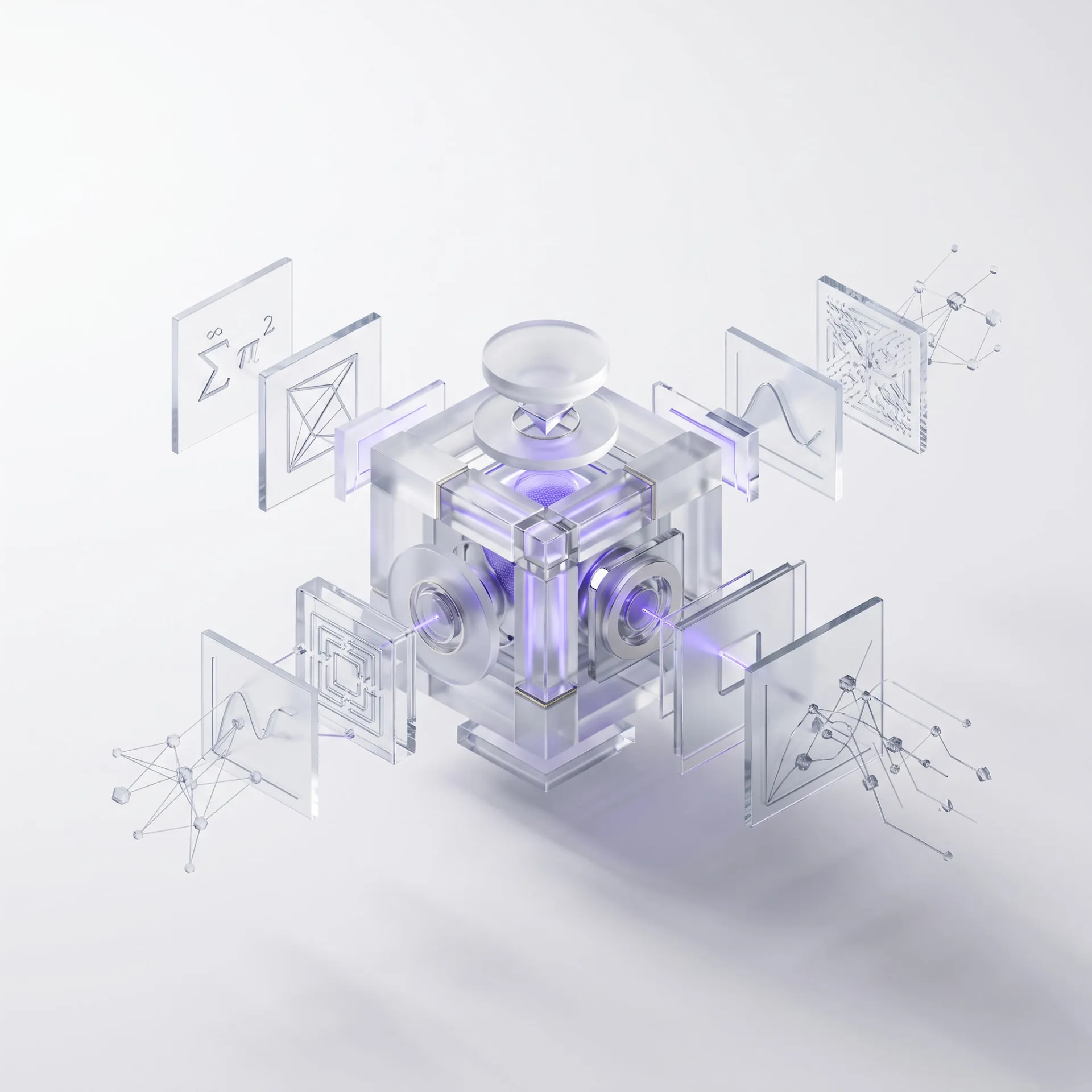 Dromela's intelligent algorithmic engine — an exploded view of its data-processing core
